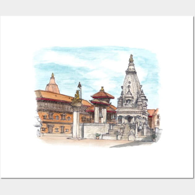 Bhaktapur Durbar Square Wall Art by tomnapper